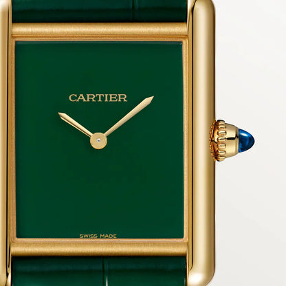 Tank Louis – Yellow Gold, Green Dial & Green Leather