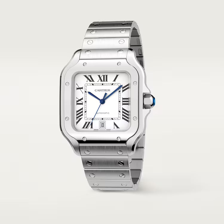 Santos – Silver & White Dial