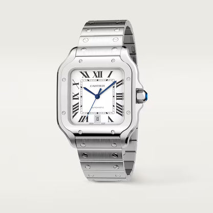 Santos – Silver & White Dial