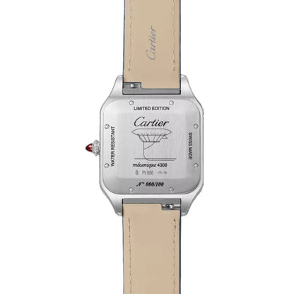 Santos-Dumont – Silver Dial & Navy Blue Leather