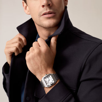 Santos – Silver & White Dial