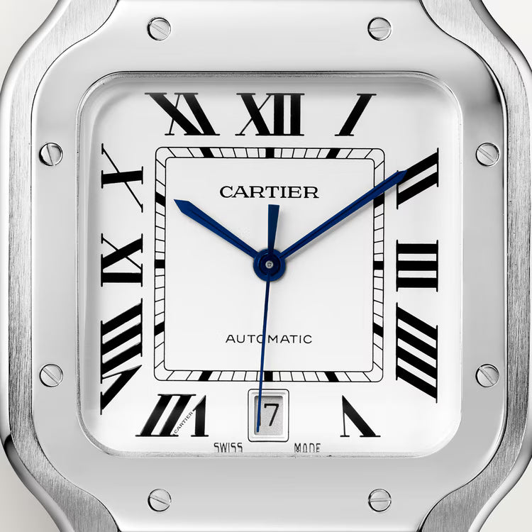 Santos – Silver & White Dial