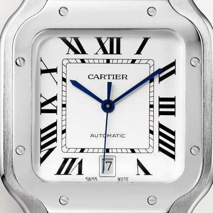 Santos – Silver & White Dial