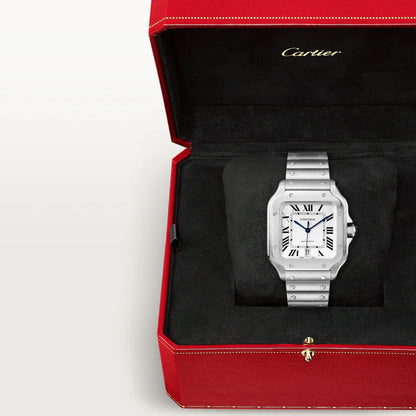 Santos – Silver & White Dial