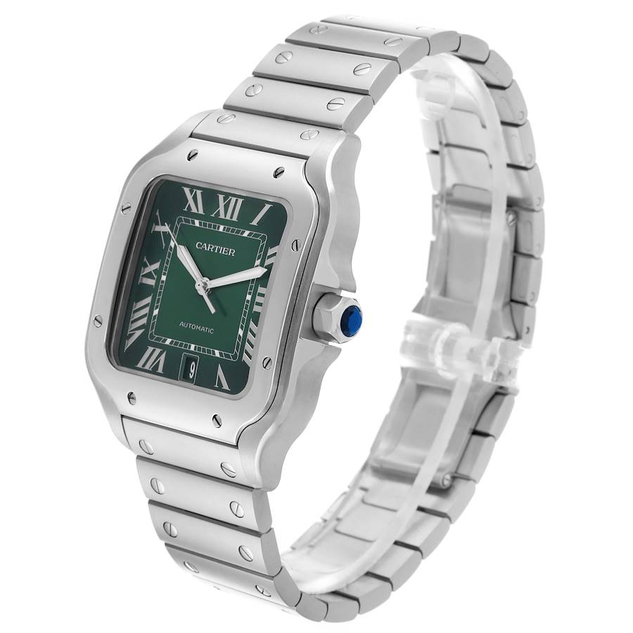 Santos Large – Green Dial & Steel