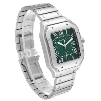 Santos Large – Green Dial & Steel