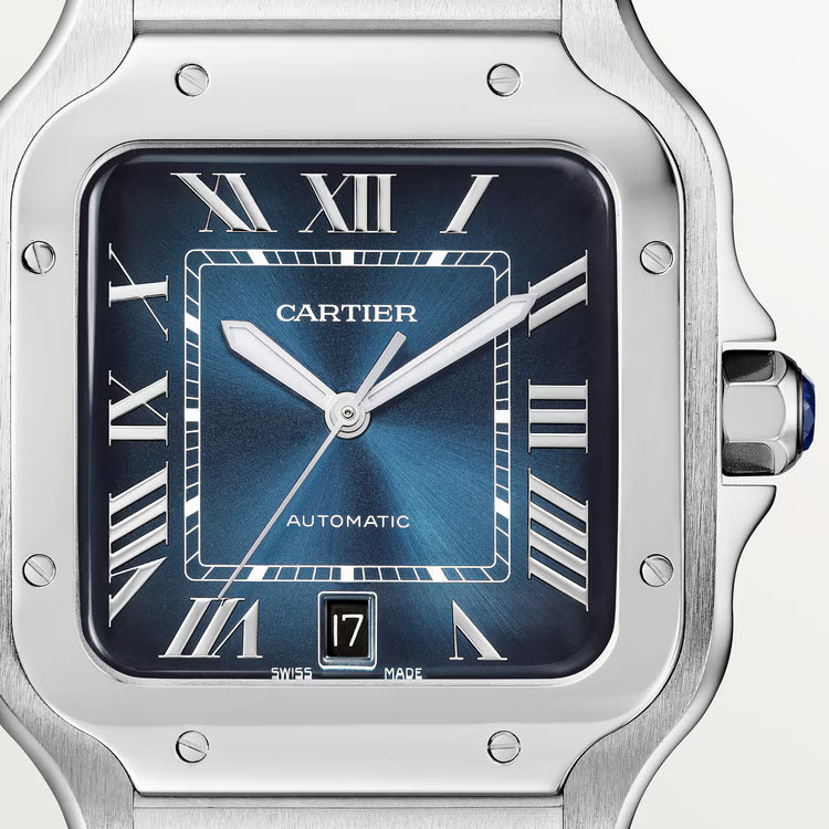 Santos – Blue Dial & Steel