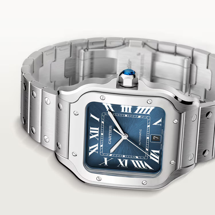 Santos – Blue Dial & Steel