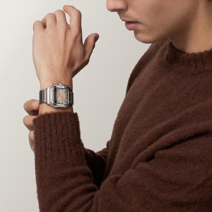 Santos – Brown Dial & Steel