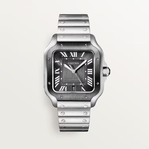 Santos – Steel & Black Dial