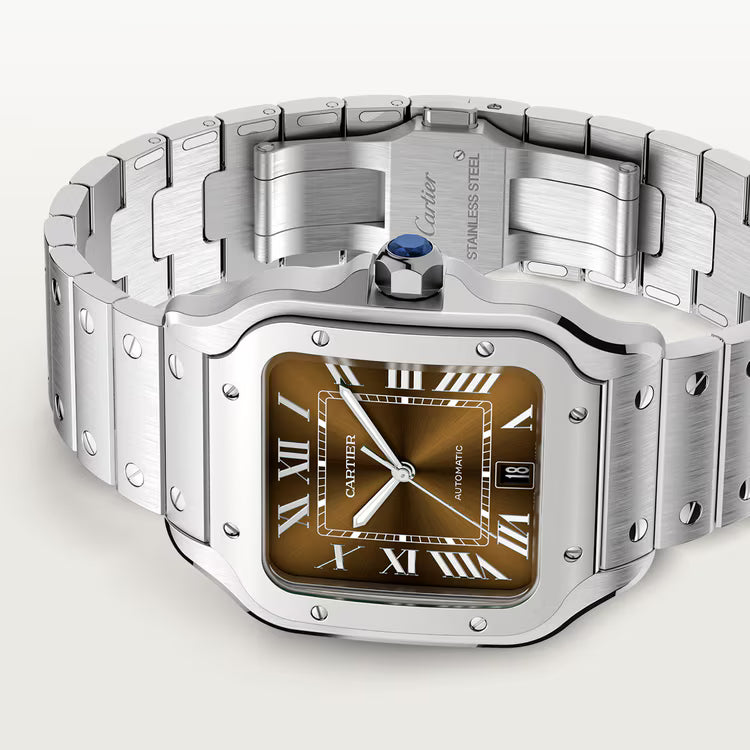 Santos – Brown Dial & Steel