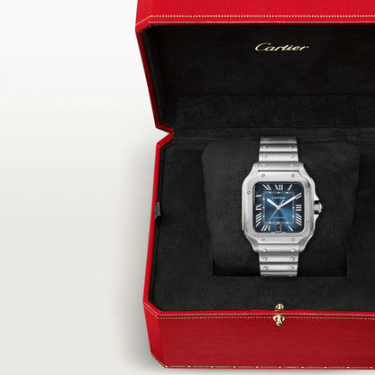 Santos – Blue Dial & Steel
