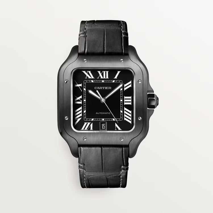 Santos – All Black & Leather Strap
