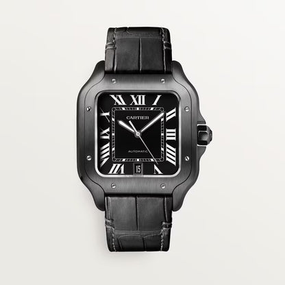 Santos – All Black & Leather Strap