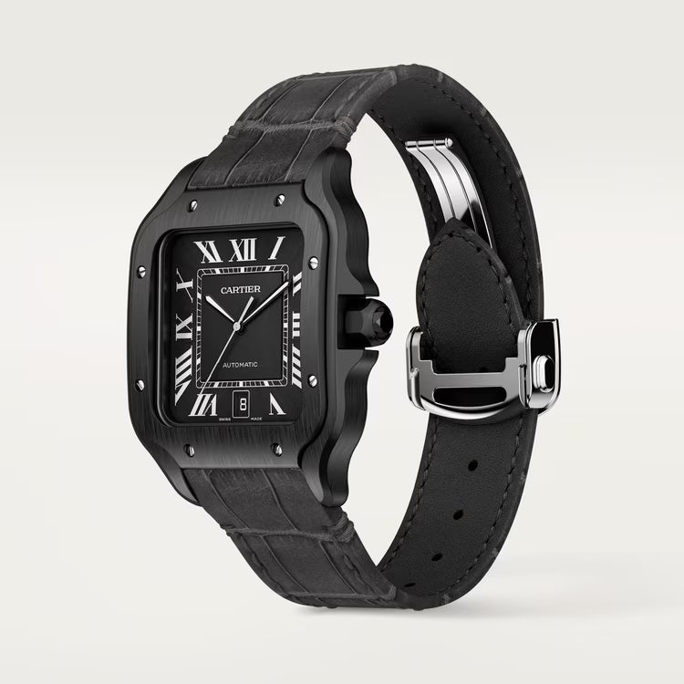 Santos – All Black & Leather Strap