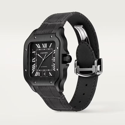 Santos – All Black & Leather Strap