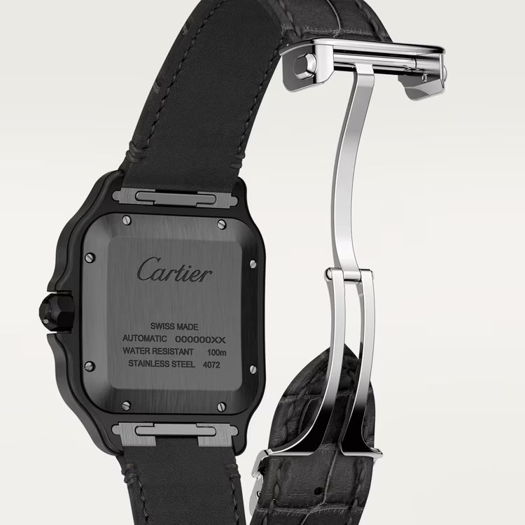Santos – All Black & Leather Strap
