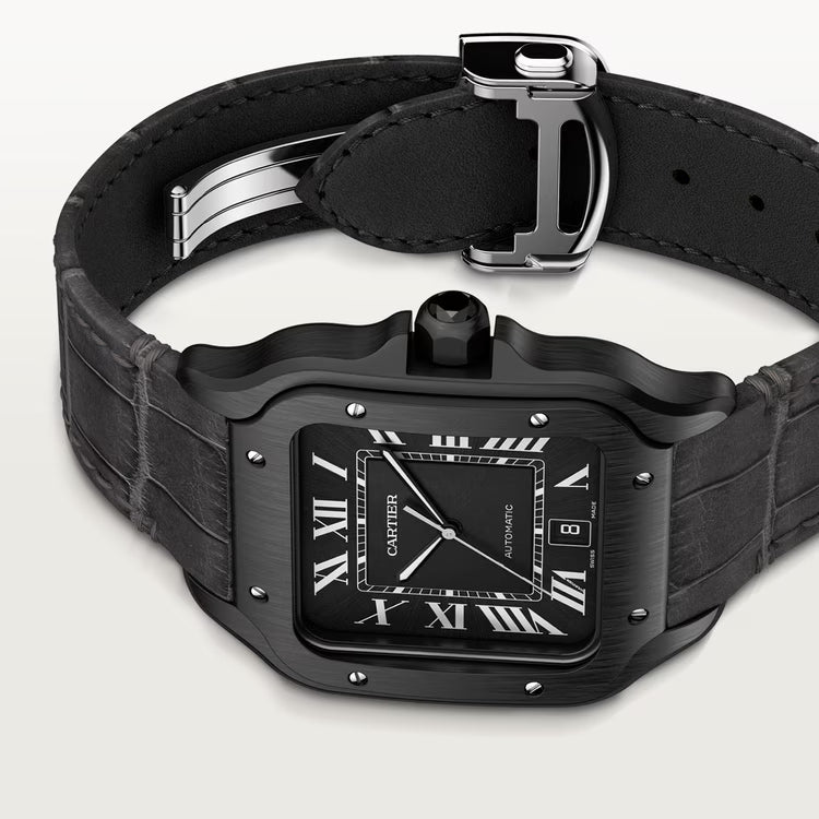 Santos – All Black & Leather Strap