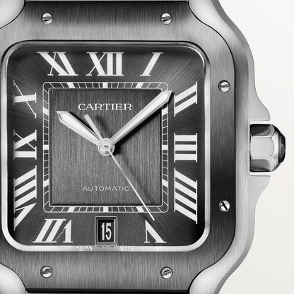 Santos – Steel & Black Dial