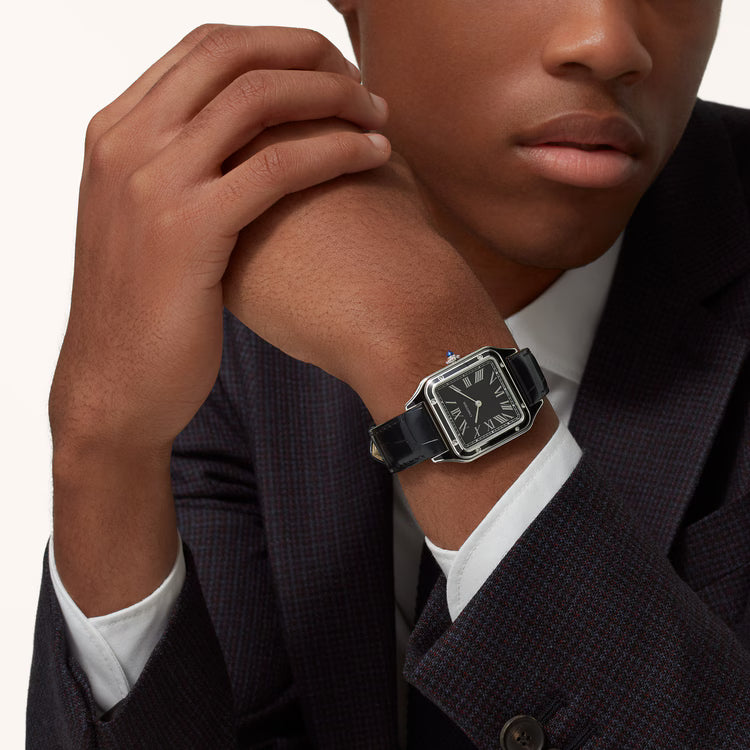 Santos-Dumont – Silver Dial & Leather Strap