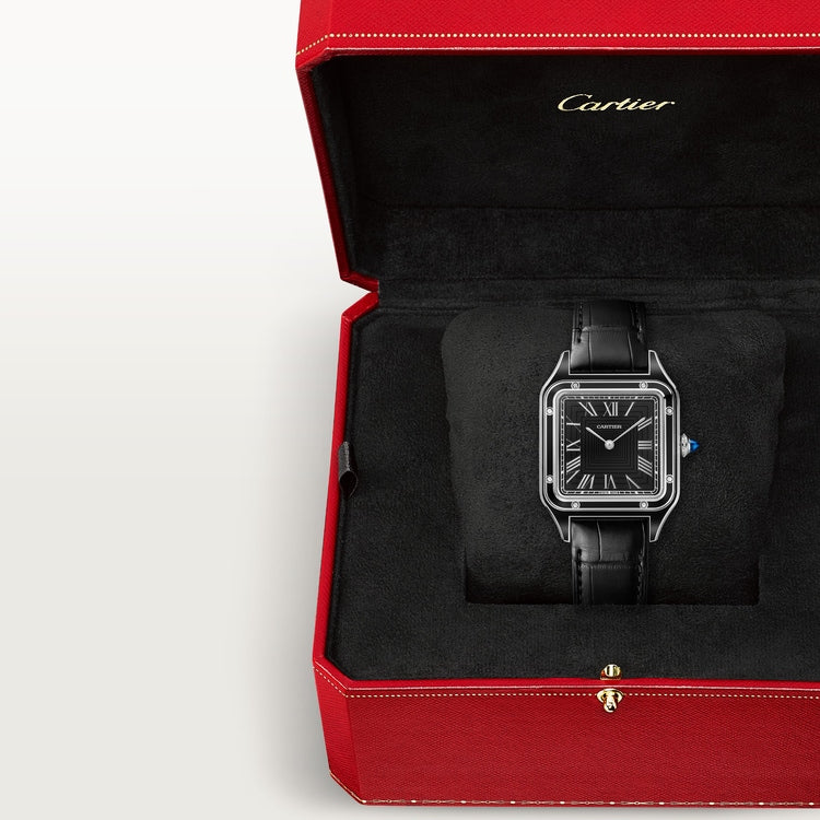 Santos-Dumont – Silver Dial & Leather Strap