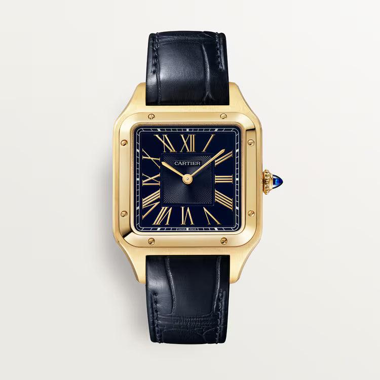 Santos-Dumont – Yellow Gold & Navy Blue