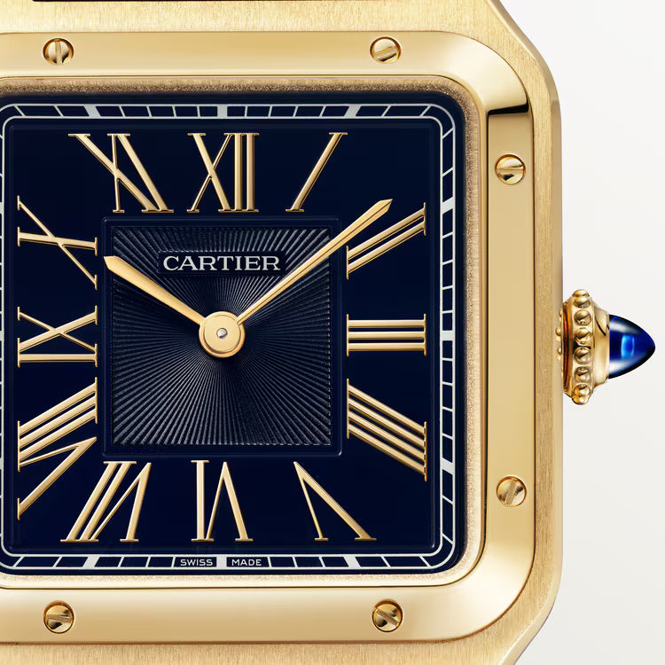Santos-Dumont – Yellow Gold & Navy Blue