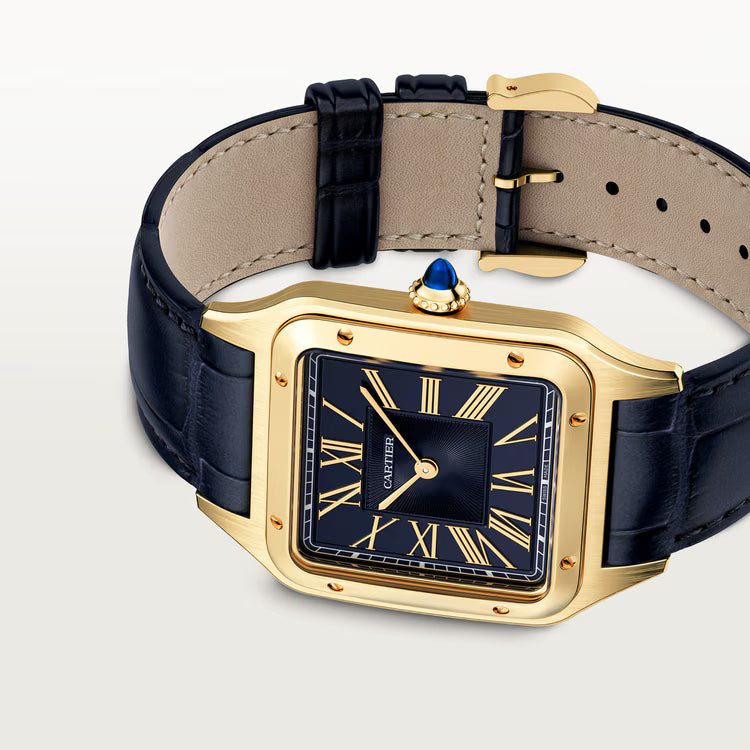 Santos-Dumont – Yellow Gold & Navy Blue