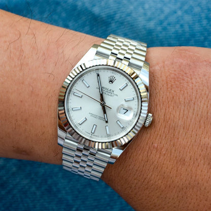 Rolex Datejust 41 – White Dial & Jubilee Bracelet