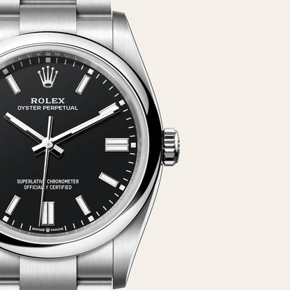 Oyster Perpetual – Black Dial & Oystersteel