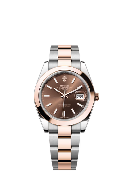 Datejust 41mm– Stainless Steel & Rose Gold Chocolate Dial