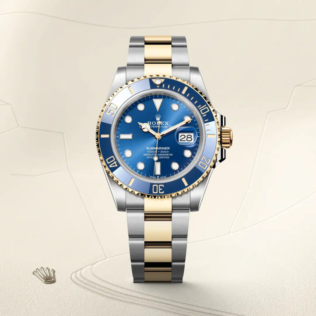 Submariner Date Oyster, 41 mm, acier Oystersteel et or jaune