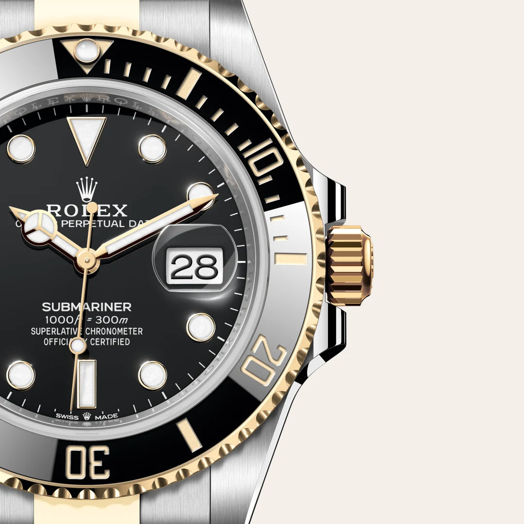 Submariner Date Oyster, 41 mm, acier Oystersteel et or jaune