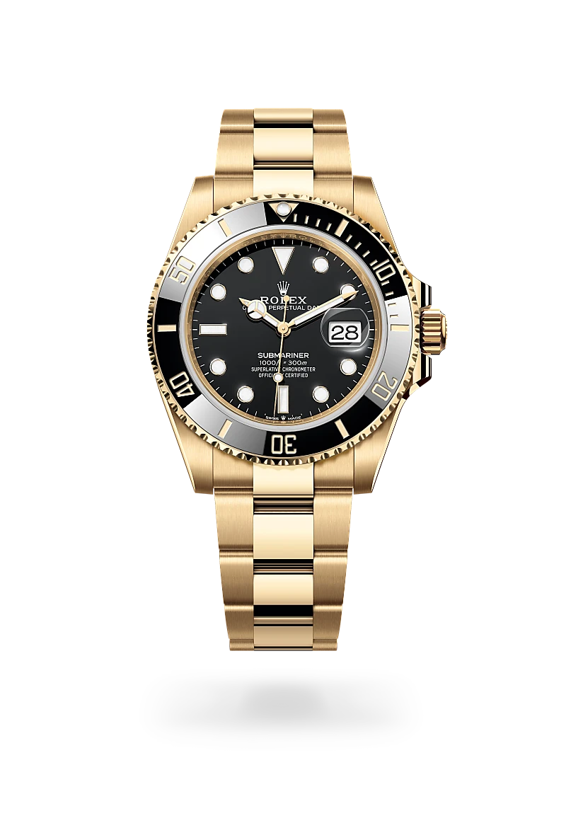 Submariner Date Oyster, 41 mm, or jaune