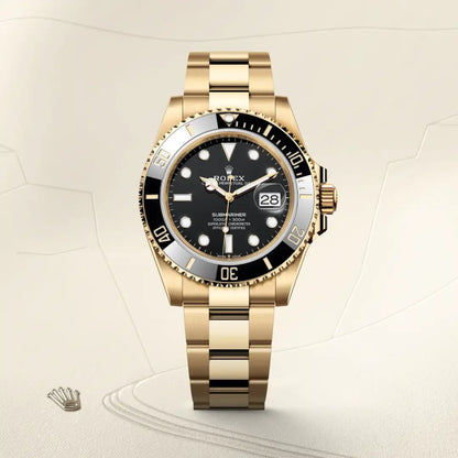 Submariner Date Oyster, 41 mm, or jaune