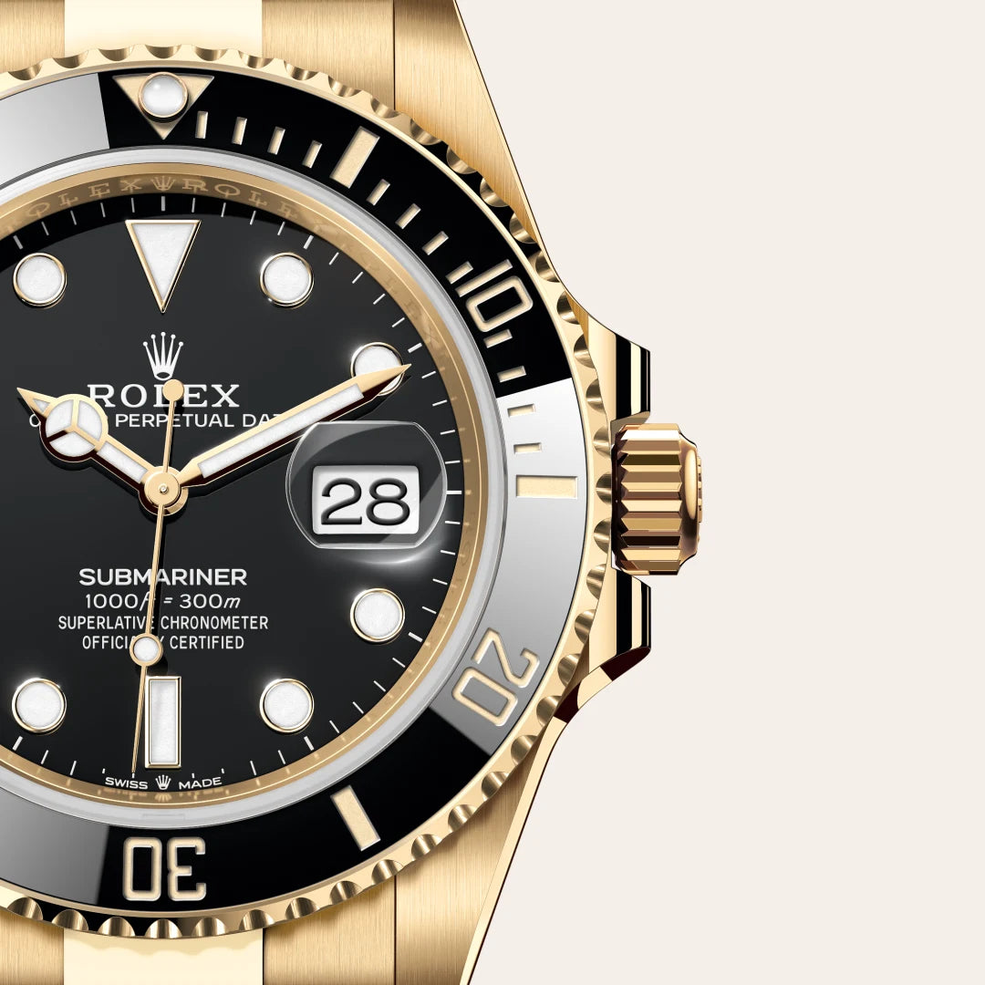 Submariner Date Oyster, 41 mm, or jaune
