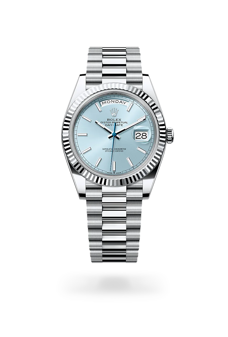 Day-Date 40 – Ice Blue Dial & Fluted Bezel