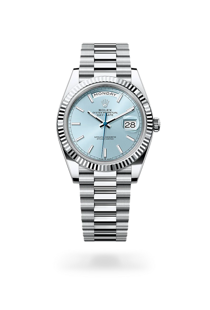 Day-Date 40 – Ice Blue Dial & Fluted Bezel