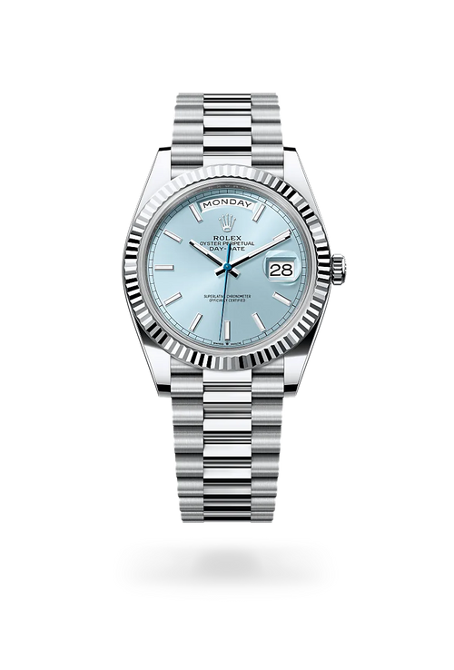 Day-Date 40 – Ice Blue Dial & Fluted Bezel