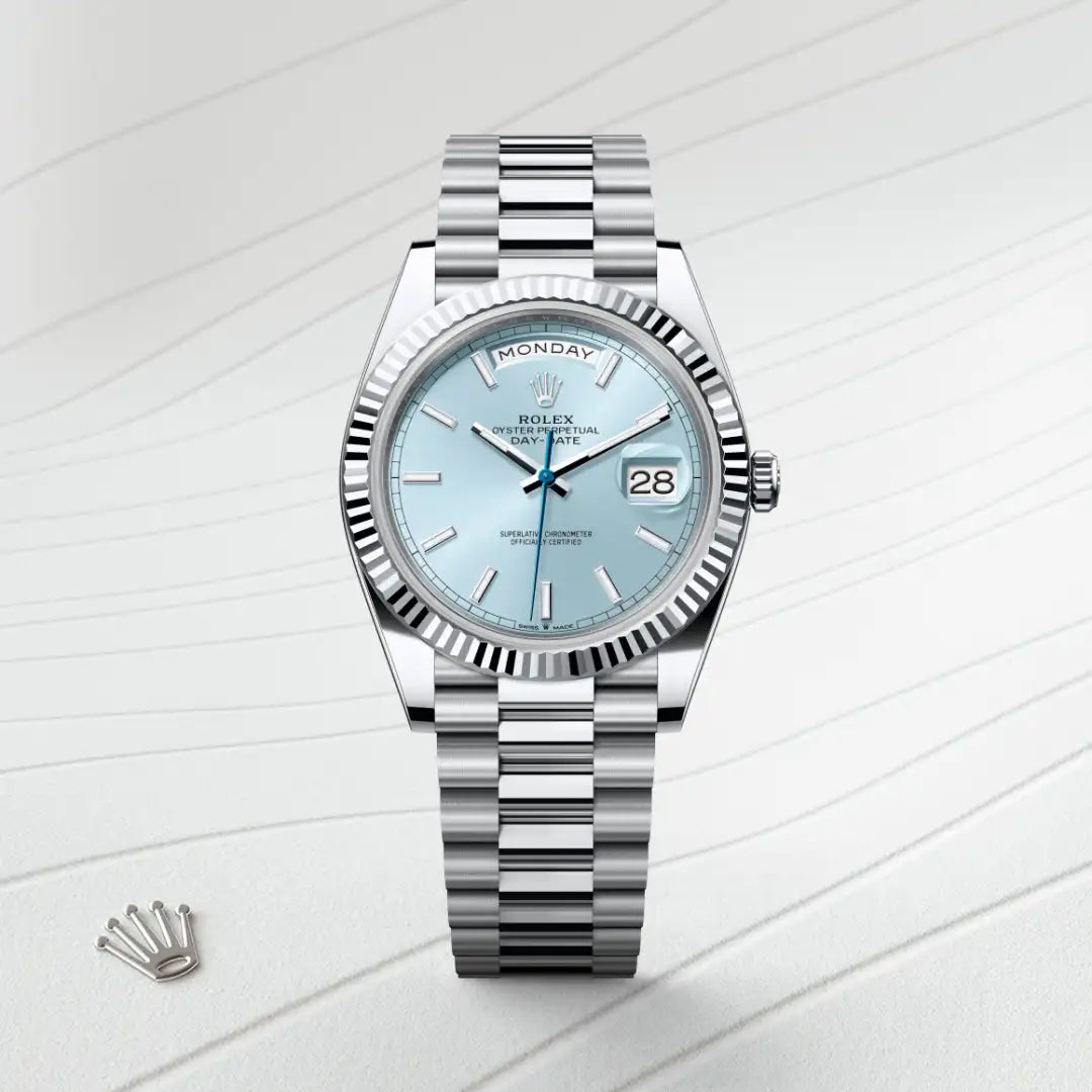 Day-Date 40 – Ice Blue Dial & Fluted Bezel