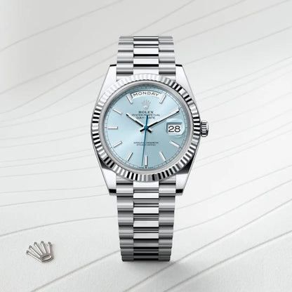 Day-Date 40 – Ice Blue Dial & Fluted Bezel