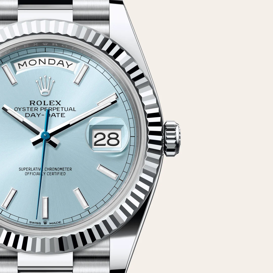 Day-Date 40 – Ice Blue Dial & Fluted Bezel