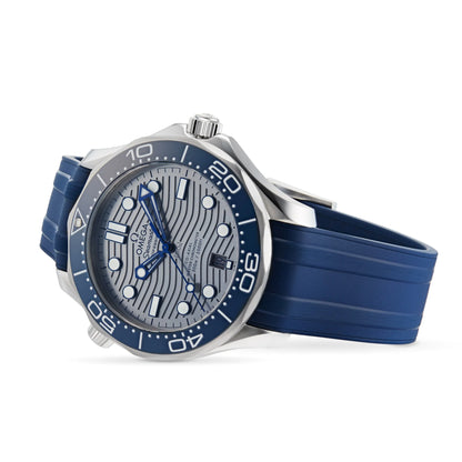 Seamaster Diver 300M – Grey Wave Dial & Blue Rubber Strap