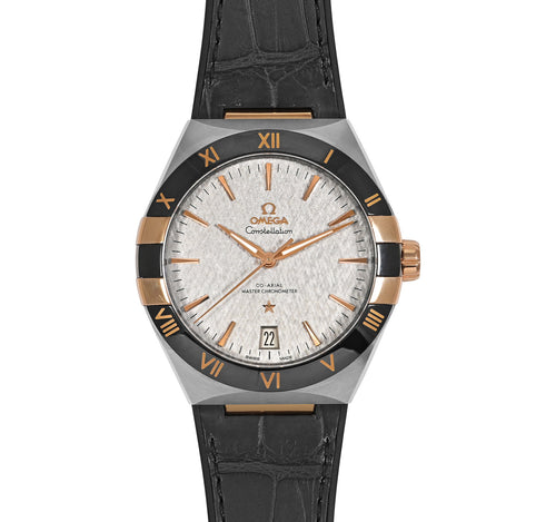 Constellation – Silver Dial, Black Bezel & Rose Gold