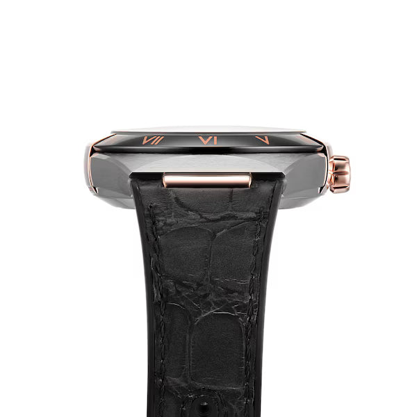Constellation – Silver Dial, Black Bezel & Rose Gold