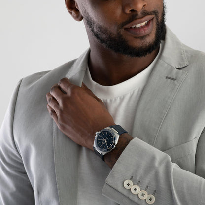 Constellation – Blue Dial, Blue Bezel & Leather Strap