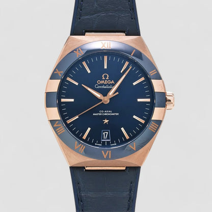 Constellation – Blue Dial, Rose Gold & Blue Leather Strap