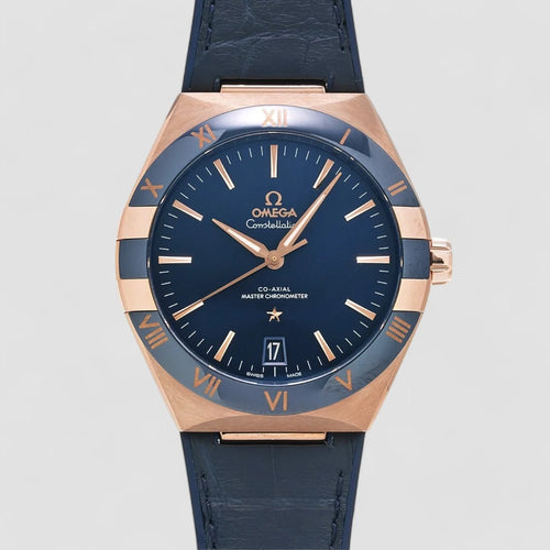 Constellation – Blue Dial, Rose Gold & Blue Leather Strap