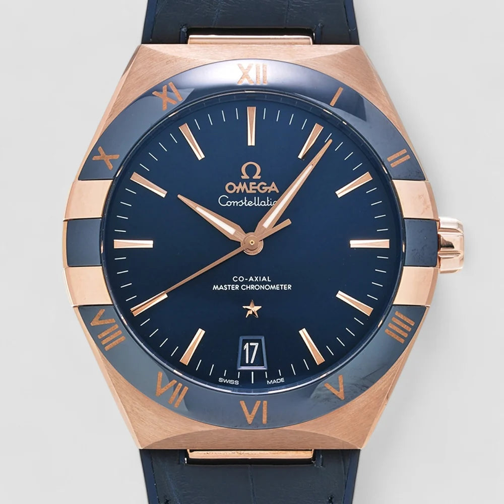 Constellation – Blue Dial, Rose Gold & Blue Leather Strap