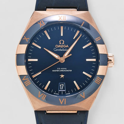 Constellation – Blue Dial, Rose Gold & Blue Leather Strap